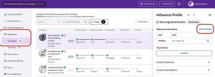 InfluencerContracts